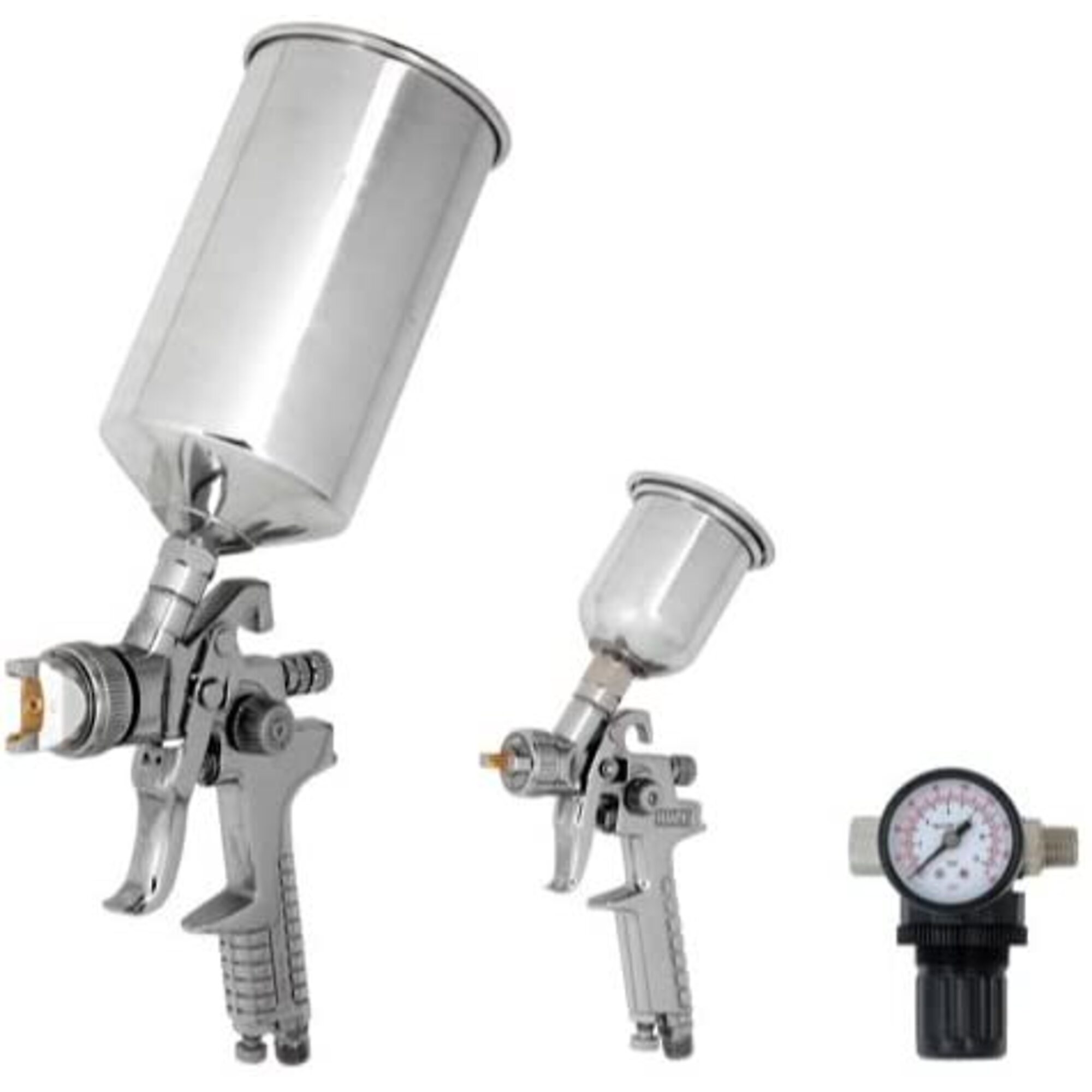 Trades Pro, 3 pc HVLP Spray Gun Set. Model # 837234